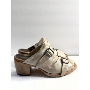 Freebird By Steven Sz. 12 Caprice Heeled Sandals  Gray Leather Double Strap